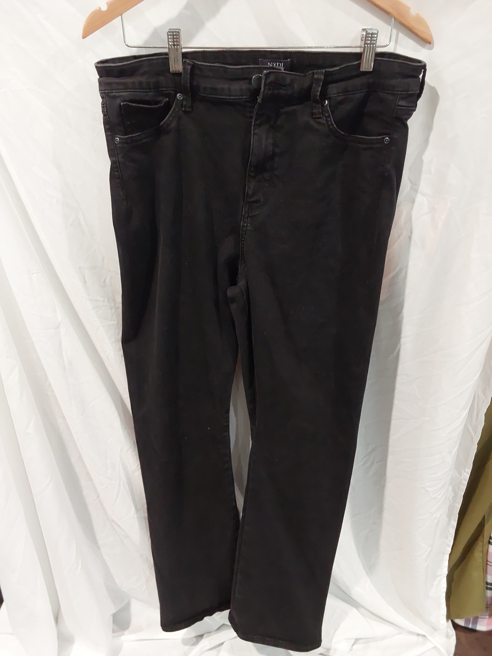 NYDJ Womens Black Straight Jeans - Classic Straight Fit
